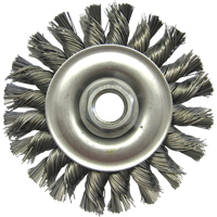 Wire Wheel Brushes, 4" Dia., 0.02" Fill, 5/8"-11 Arbor, Steel Infinity Industrial Services Inc.