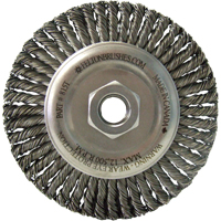 Wire Wheel Brushes, 5-7/8" Dia., 0.02" Fill, 5/8"-11 Arbor, Steel Infinity Industrial Services Inc.