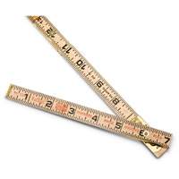 Red End&reg; Oversized Brick Mason Rule, 6' L, Wood, 1/16" Graduations Infinity Industrial Services Inc.