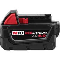 Bloc-piles &agrave; capacit&eacute; &eacute;tendue M18 Redlithium XC5.0 , Lithium-ion, 18 V, 5 A Infinity Industrial Services Inc.