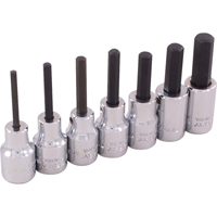 Hex Head Socket Set, Hex, 3/8" Drive, 7 Pcs Infinity Industrial Services Inc.