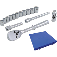 Jeu de douilles et accessoires, 15 Mcx, Prise de 3/8" Infinity Industrial Services Inc.