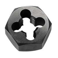 Hex Rethreading Die Nut, 1"/1-1/4" Dia., 1/4"-18 Thread, Carbon Steel/Chromium Steel Infinity Industrial Services Inc.