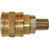 Quick Couplers - 1/4" Industrial, One Way Shut-Off - Automatic Couplers, Brass Infinity Industrial Services Inc.