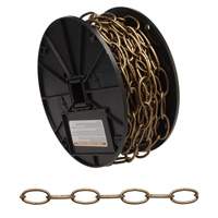 Decorator Chain, Carbon Steel, #10 x 60' (18.3 m) L, 35 lbs. (0.0175 tons) Load Capacity Infinity Industrial Services Inc.