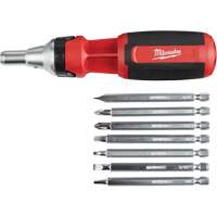 9-in-1 Square Drive Ratcheting Multi-bit Driver, 9-1/10" L, Cushion Grip Handle Infinity Industrial Services Inc.