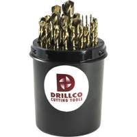 Drillco&reg; Imperial Drill Pal Jobber Length Drill Bit Set, 29 Pieces, Cobalt Infinity Industrial Services Inc.