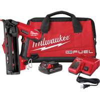 M18 Fuel 16 Gauge Angled Finish Nailer Kit, 18 V, Lithium-Ion Infinity Industrial Services Inc.