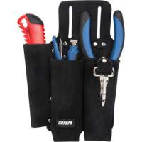 Lineman's Tool Pouch, Multiple Tool Holder, Leather, 3 Pockets Infinity Industrial Services Inc.