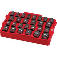 Jeu de douilles profondes 3/8" Shockwave Impact Duty Packout, 27 Mcx, Chocs, Prise de 1/2" Infinity Industrial Services Inc.