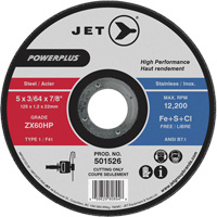 ZX46HP PowerPlus Cut-Off Wheel, 7" x 1/16", 7/8" Arbor, Type 1, 8500 RPM Infinity Industrial Services Inc.