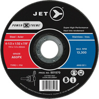 A60PX Power-Xtreme Cut-Off Wheel, 4-1/2" x 1/32", 7/8" Arbor, Type 1, 13300 RPM Infinity Industrial Services Inc.