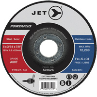 A60T PowerPlus Cut-Off Wheel, 5" x 3/64", 7/8" Arbor, Type 27, 12200 RPM Infinity Industrial Services Inc.