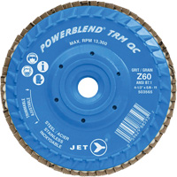 PowerBlend TRM QC Trimmable Flap Disc, 4-1/2" x 5/8"-11, Type 27, Z60 Grit, Zirconia Alumina Infinity Industrial Services Inc.
