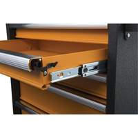 GSX Series Rolling Tool Cabinet, 6 Drawers, 36" W x 18-1/5" D x 37-2/5" H, Black/Orange Infinity Industrial Services Inc.