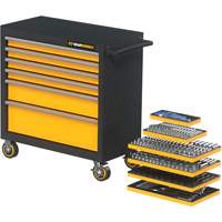 MEGAMOD Metric Mechanics Tool Set in Modular Foam Trays with Rolling Cabinet, 358 Pieces Infinity Industrial Services Inc.