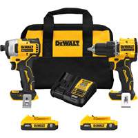 Ensemble de tournevis &agrave; chocs & tournevis/perceuse compact et sans balai ATOMIC, Lithium-ion, 20 V Infinity Industrial Services Inc.