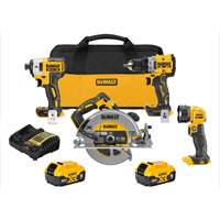 Ensemble de quatre outils combin&eacute;s sans fil et sans balai XR, Lithium-ion, 20 V Infinity Industrial Services Inc.