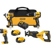 Ensemble de quatre outils combin&eacute;s sans fil et sans balai XR, Lithium-ion, 20 V Infinity Industrial Services Inc.