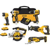 XR&reg; Cordless Brushless 6-Tool Combo Kit , Lithium-Ion, 20 V Infinity Industrial Services Inc.