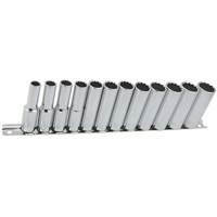Jeu de douilles m&eacute;triques &agrave; 12 pans SS3812DM-12, 12 Mcx, Prise de 3/8", Profond Infinity Industrial Services Inc.