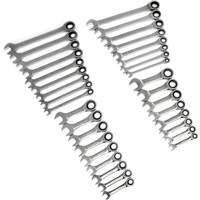 72-Tooth 12 Point Standard & Stubby Wrench Set, Ratcheting Combination, 34 Pieces, Imperial and Metric Infinity Industrial Services Inc.