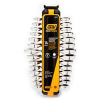 72-Tooth 12 Point Stubby Wrench Set, Ratcheting Combination, 14 Pieces, Imperial and Metric Infinity Industrial Services Inc.