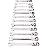 90-Tooth 12 Point Wrench Set, Flex Head/Ratcheting Combination, 12 Pieces, Metric Infinity Industrial Services Inc.