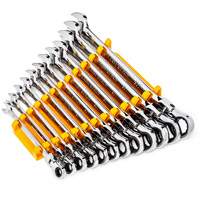 90-Tooth 12 Point Wrench Set, Flex Head/Ratcheting Combination, 12 Pieces, Metric Infinity Industrial Services Inc.
