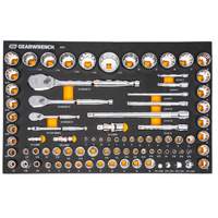 1/4", 3/8" & 1/2" 90-Tooth SAE/Metric Mechanics Tool Set with Foam Storage Tray Infinity Industrial Services Inc.