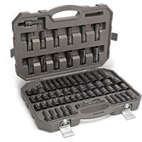 6 Point SAE/Metric Master Socket Set, 80 Pcs, Impact, 3/8" Drive Size, Deep Infinity Industrial Services Inc.