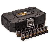 Bolt Biter Extraction Socket Set, 15 Pcs, Impact, 1/4"/3/8" Drive Size Infinity Industrial Services Inc.