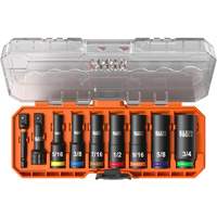 KNECT Drive Socket Set, 9 Pcs, Impact, 3/8" Drive Size, Deep Infinity Industrial Services Inc.