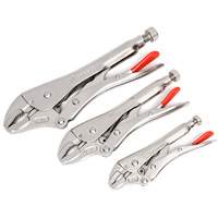 Curved Jaw Locking Pliers with Wire Cutter Set, 3 Pieces Infinity Industrial Services Inc.