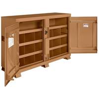 Model 129 Bin Storage Cabinet with Padlock, Steel, 48 Cubic Feet, Tan Infinity Industrial Services Inc.