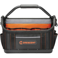 Sac ouvert de 17" pour outils d'ouvrier, Polyester, 25 pochettes, Noir/Orange Infinity Industrial Services Inc.