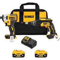 MAX Brushless Cordless Drywall Screw Gun & Impact Driver Kit, 20 V Infinity Industrial Services Inc.