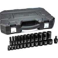 6-Point SAE Socket Set, 25 Pcs, Impact, 3/8" Drive Size, Deep Infinity Industrial Services Inc.