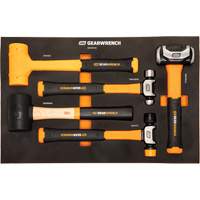 Jeu de marteaux mixtes dans un plateau de rangement en mousse, 5 morcea Infinity Industrial Services Inc.