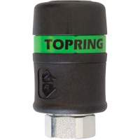 TOPQUIK Ultraflo 7.8 mm Quick Coupler, Polyester Composite, 3/8", Female NPT, 174 PSI Infinity Industrial Services Inc.