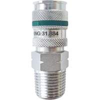 QUIKSILVER Ultraflo 7.8 mm Quick Coupler, Zinc-Plated Steel, 1/2", Male NPT, 362 PSI Infinity Industrial Services Inc.