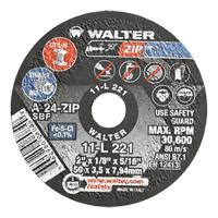 Portable Small Diameter Reinforced Cut-Off Wheels - Zip, 2" x 1/8", 5/16" Arbor, Type 1, Aluminum Oxide, 31000 RPM Infinity Industrial Services Inc.