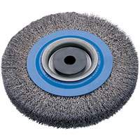 Crimped Wire Bench Wheel Brush, 8" Dia., 0.0118" Fill, 5/8" - 1-1/4" Arbor Infinity Industrial Services Inc.