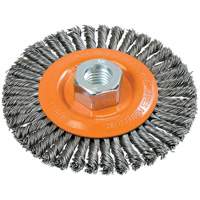 Stringer Bead Knotted Wire Brush, 4-1/2" Dia., 0.02" Fill, 5/8"-11 Arbor, Steel Infinity Industrial Services Inc.