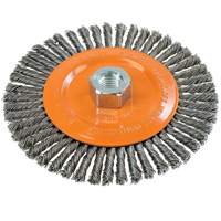 Stringer Bead Knotted Wire Brush, 6" Dia., 0.02" Fill, 5/8"-11 Arbor, Steel Infinity Industrial Services Inc.