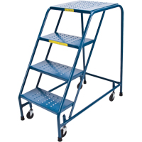 Rolling Step Ladder, 4 Steps, 18" Step Width, 37" Platform Height, Steel Infinity Industrial Services Inc.