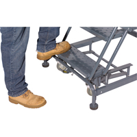 Weight Actuated Lockstep Rolling Ladders, 6 Steps, 24" Step Width, 60" Platform Height, Steel Infinity Industrial Services Inc.