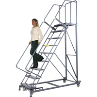 Heavy-Duty Stairway Slope Ladders, 5 Steps, Perforated, 50° Incline, 50" High Infinity Industrial Services Inc.