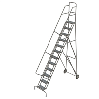 Rolling Ladder, 12 Steps, Serrated, 126" High Infinity Industrial Services Inc.