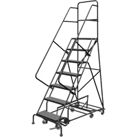 All Directional Rolling Ladder, 7 Steps, 24" Step Width, 70" Platform Height, Steel Infinity Industrial Services Inc.